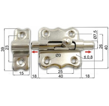 Zástrč BFX ozdobná 40 mm nikel