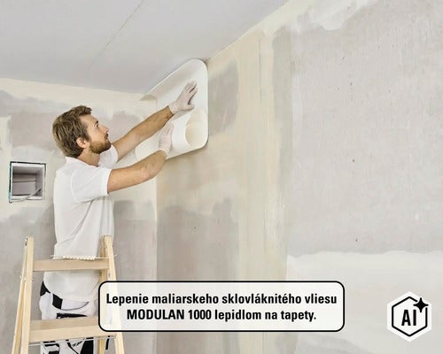 Vliesová tapeta Modulan sklovláknitá biela (Image AI modified or generated)