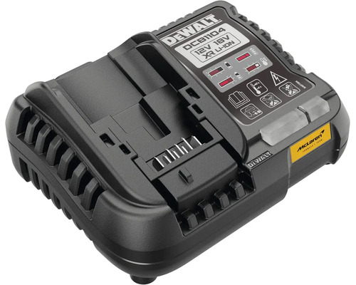 Nabíjačka DeWalt DCB1104 pre 12-voltové a 18-voltové lítium-iónové akumulátory XR, edícia McLaren.