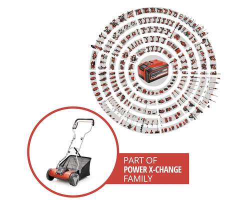 Aku vretenová kosačka Einhell Power X-Change GE-HM 18/38 Li bez aku a nabíjačky