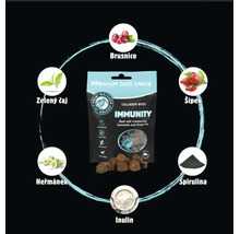 Kiwi Walker prémiová pochúťka pre psov Collagen Bites Immunity na podporu imunity s hovädzím mäsom a prírodnými zložkami.