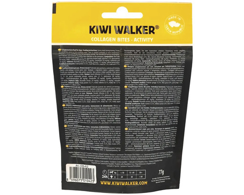 Kiwi Walker Collagen Bites Activity doplnkové krmivo pre psov, 77 gramov