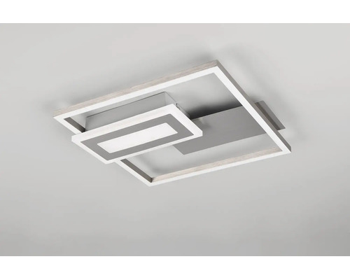 Moderné štvorcové LED stropné svietidlo s geometrickým dizajnom a plochými svetelnými panelmi na priame osvetlenie.