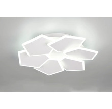 Moderné LED stropné svietidlo v geometrickom tvare z kovu pre rovnomerné osvetlenie miestnosti.