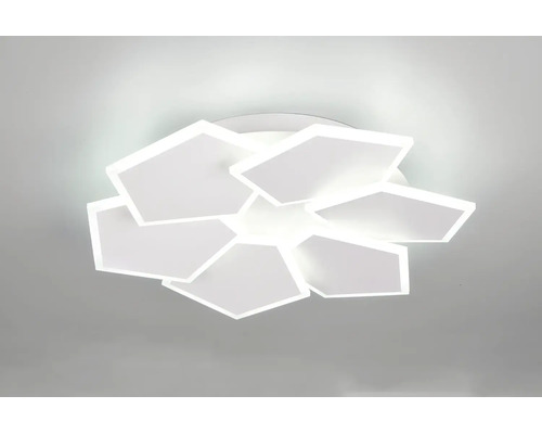 Moderné LED stropné svietidlo v geometrickom tvare z kovu pre rovnomerné osvetlenie miestnosti.