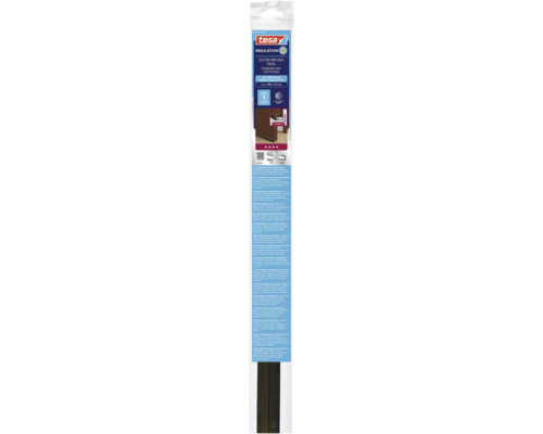 Samolepiace dverové kefové tesnenie Tesa pre hladké a mierne nerovné podlahy, 100 x 3,7 centimetrov, chráni proti prievanu, chladu a hluku.