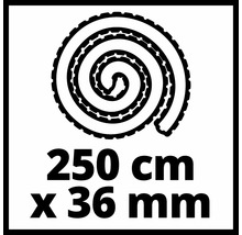 Zvinutá tesniaca páska s dĺžkou 250 centimetrov a šírkou 36 milimetrov