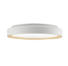 Okrúhle LED stropné svietidlo s dekorom dreva a plochým dizajnom pre rovnomerné osvetlenie interiéru.