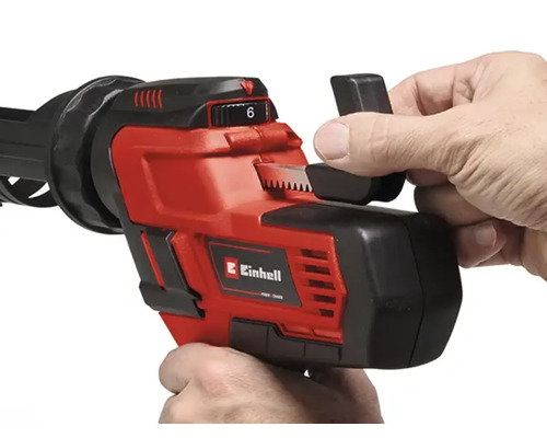 Akumulátorová pištoľ na kartuše Einhell s detailom ovládania a logom Einhell.