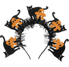 Halloweenska čelenka s mačkami a duchmi ako doplnok ku kostýmu