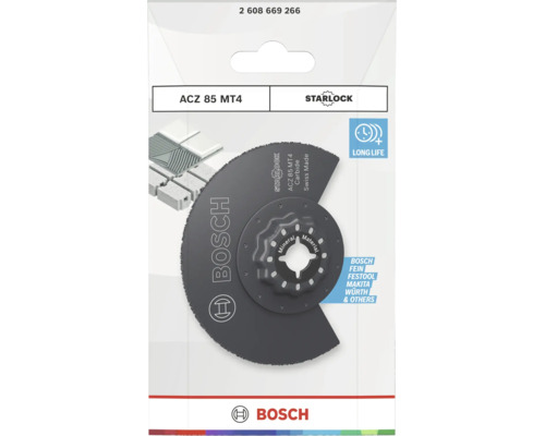 Segmentový pílový kotúč Bosch Starlock ACZ 85 MT4 pre multifunkčné náradie na rezanie minerálnych materiálov a obkladov
