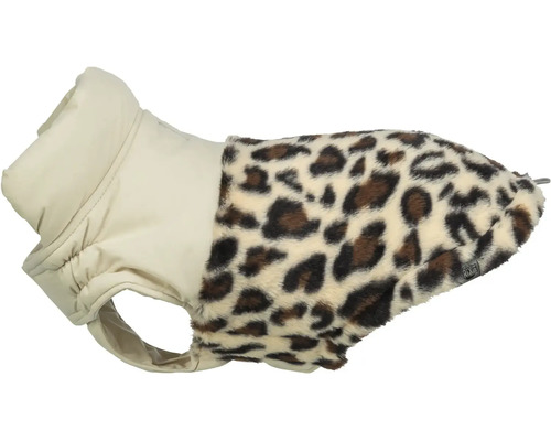 Psí kabátik Trixie s leopardím vzorom a mäkkou podšívkou pre malé psy.