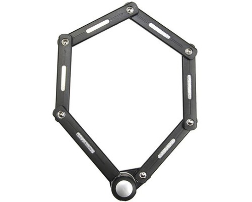 Skladací zámok na bicykel v otvorenom stave