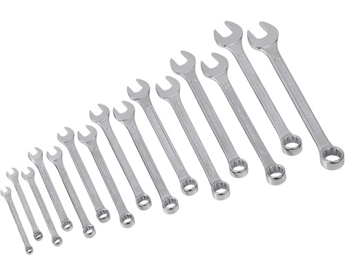 Sada otvorených kľúčov v rôznych veľkostiach