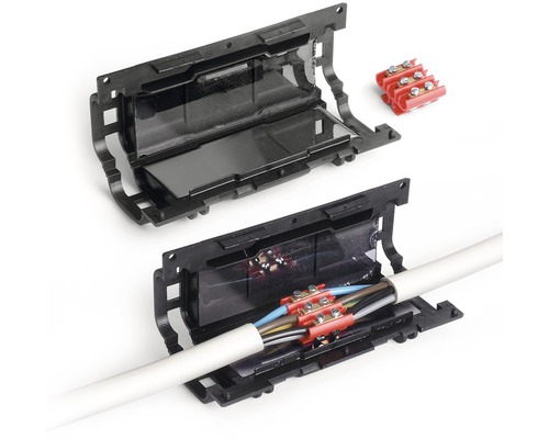 Inštalačná spojka so svorkami na pripojenie elektrických káblov