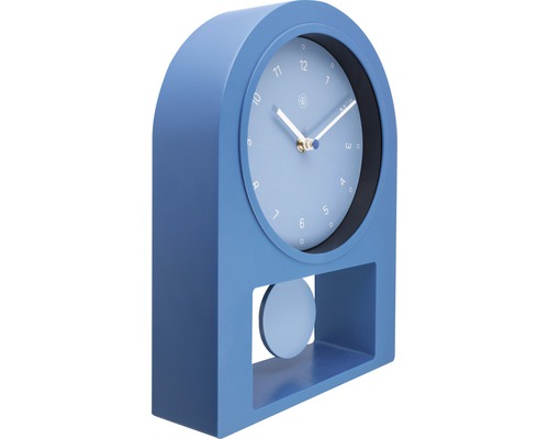 Modré stolové hodiny s kyvadlom