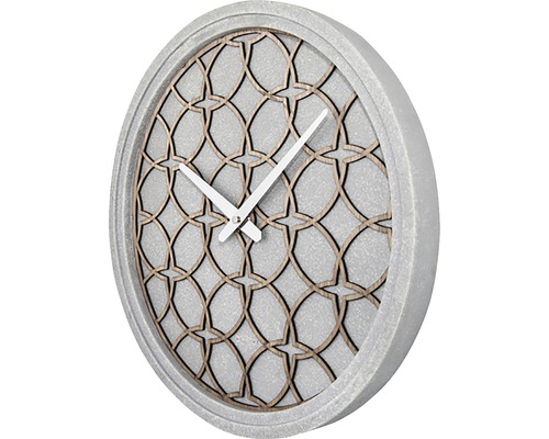 Okrúhle nástenné hodiny so vzorom