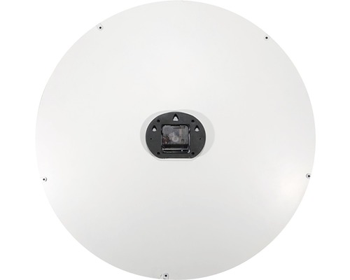 Zadná strana okrúhlych nástenných hodín s hodinovým strojčekom