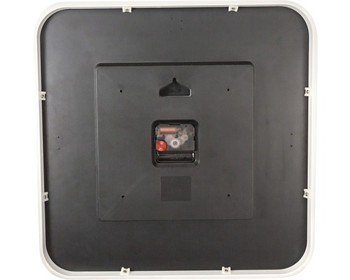 Zadná strana štvorcových nástenných hodín so závesom