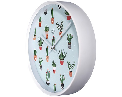 Nástenné hodiny s motívom kaktusov