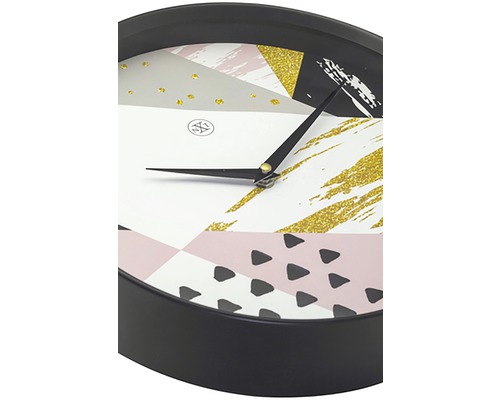 Nástenné hodiny s geometrickým vzorom pre interiérové dekorácie