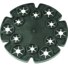 Okrúhly úložný podnos s dvanástimi výrezmi na organizáciu