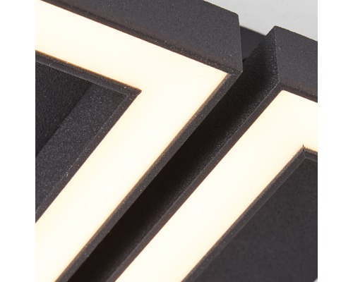 Detail LED nástenné svietidlo s hranatým dizajnom