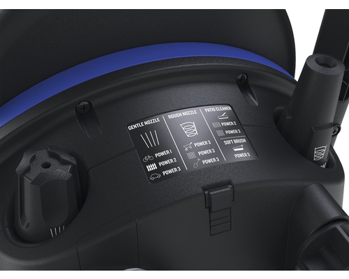 Symboly na tlakovej umývačke na nastavenie typu trysky a úrovne výkonu