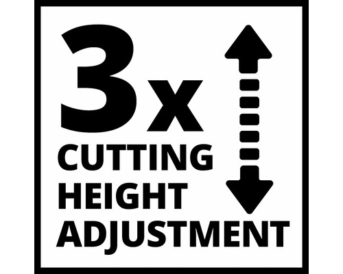 Symbol pre trojnásobné nastavenie výšky kosenia