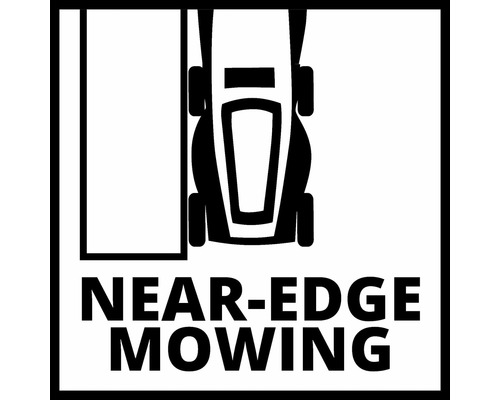 Symbol pre kosenie trávy blízko okrajov