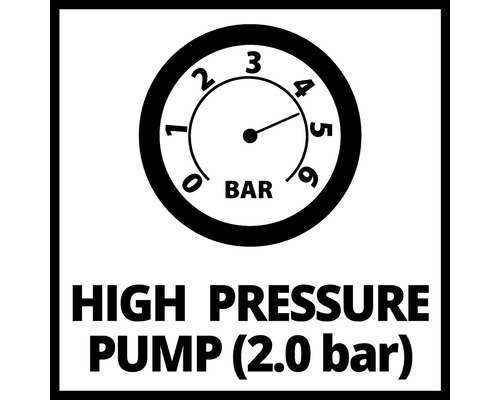 Vysokotlakové čerpadlo do 2.0 bar indikácie
