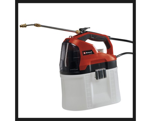Akumulátorový tlakový postrekovač Einhell s nádržou a striekacou tryskou