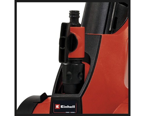 Detailný pohľad na vysokotlakový čistič Einhell s prípojkou vody