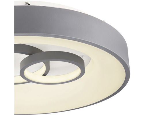 Sivé LED stropné svietidlo s kruhovým dizajnom pre interiér