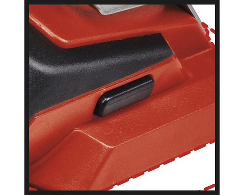 Detailný pohľad na náradie Einhell s čiernym gombíkom