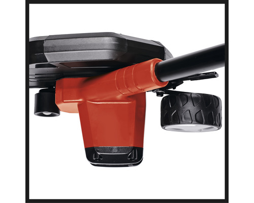 Detailný pohľad na vyžínač s kolieskovým vedením