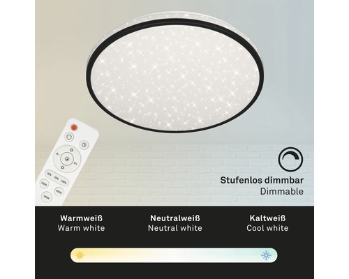 Okrúhle LED stropné svietidlo s hviezdnym efektom a diaľkovým ovládaním