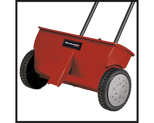 Rozmetadlo Einhell s kolesami a rukoväťou
