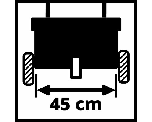 Symbol pre šírku zariadenia 45 centimetrov