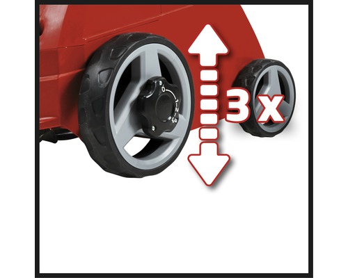 Trojnásobne nastaviteľné kolieska pre vertikutátor