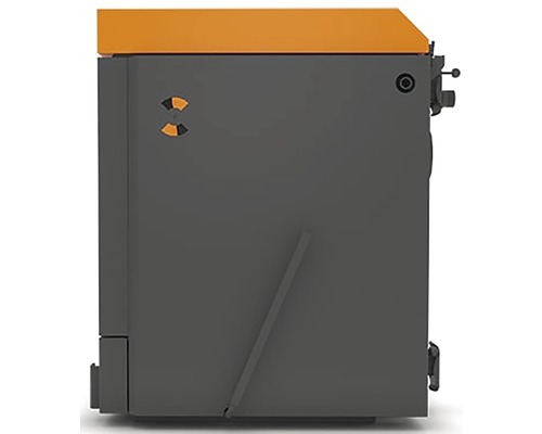 Bočný pohľad na vykurovací kotol