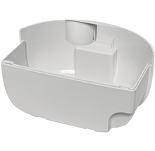 Biely plastový kvetináč