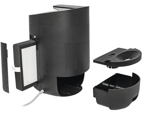 Čierna čistička vzduchu s filtrom a príslušenstvom