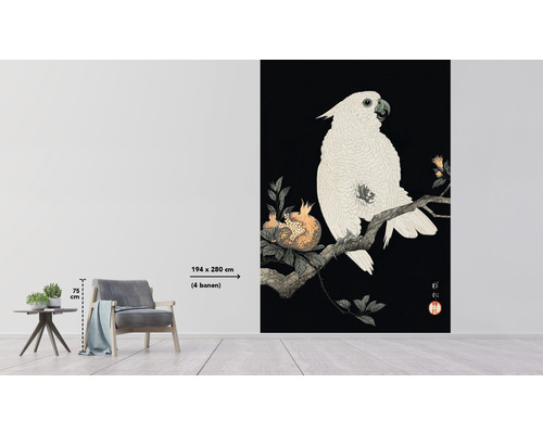 Vliesová tapeta s motívom vtáka, rozmery 194 x 280 cm