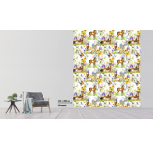 Fototapeta s motívom koní v obývacej izbe, rozmery 243 x 280 cm