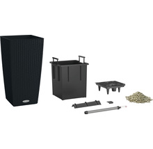 Kompletný kvetináč s vložkou, zavlažovacou súpravou, ukazovateľom hladiny vody a rastlinným granulátom