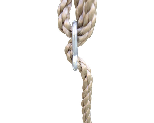 Pletené lano s kovovým krúžkom