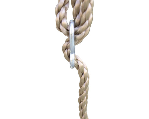 Pletené lano s kovovým krúžkom