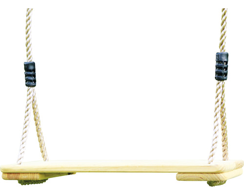 Drevená hojdačka so zavesením na lane