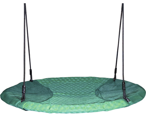 Okrúhla hniezdna hojdačka so závesom na lano do záhrady